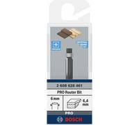 Fresa de ranura profesional con rodamiento de bolas inferior, diámetro 6,4 x longitud 16,2, vástago de 6 mm