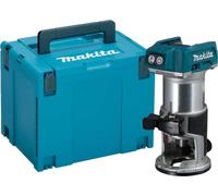 Fresa de sobremesa inalámbrica Makita DRT50ZJ, solo herramienta, 18V, de iones de litio, sin batería ni cargador, en maletín
