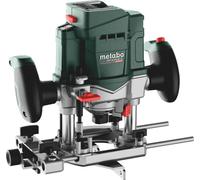 Fresa de sobremesa inalámbrica Metabo OFV 18 LTX BL 12, con accesorios, mandíbulas de sujeción en pulgadas y sistema metaBOX