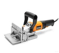 Fresa de tacos planos de 760 W, 220 V, 11600 rpm, 0 - 90°, profundidad de fresado de 0 a 18 mm, altura de trabajo de 0 a 22 mm, fresadora de ranura para carpinteros y artesanos en talleres y fábricas.
