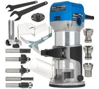 Fresa multifunción de 710W, con capacidad para brocas de 6/8mm y 35.000 RPM. Fresa de sobremesa, fresa para bordes, máquina fresadora. Fresa con ajuste continuo de la profundidad de corte. Fresa para 