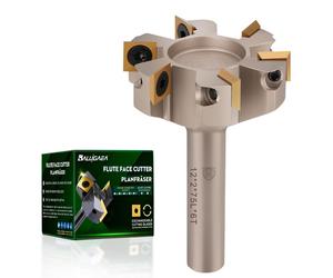 Fresa para madera, tipo "plankenfrees", con vástago de 12 mm, diámetro de corte de 50,8 mm, recubrimiento niquelado, 6 filos, fresa de giro, fresa CNC para fresadora de mesa, accesorios para madera