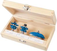 Fresa para puerta de láminas de carburo de tungsteno de 1/2 pulgada, juego de 3 piezas