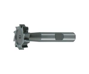 Fresadora con ranura, según la norma DIN 850 D, tipo N, diámetro de corte (D): 19,5 mm, material de corte: HSS-Co, número de filos: 10, longitud de corte (L): 4 mm