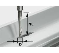 Fresadora de aluminio Festool, con vástago de acero rápido de 8 mm, modelo HS S8 D5/NL23 | 491036