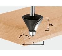 Fresadora de ranura Festool, vástago de 8 mm, acero rápido, S8, D38,5/23/30° | 491133