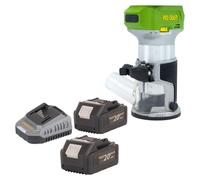 Fresadora multifunción a batería Procraft POB24bb 20 V 6 / 8 mm sin escobillas + 2 baterías de 4,0 Ah + cargador
