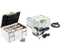 Fresadora para tacos Festool DF 500 RQ-Plus DOMINO 420 W 4 - 10 mm + surtido de tacos + Systainer