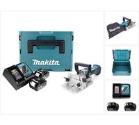 Fresadora ranuradora sin cable Makita BPJ 180 RFJ 18V + 2x Baterías 3.0Ah + Cargador + Maletín Makpac