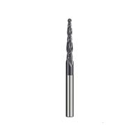 Fresas de extremo cónico de punta esférica de carburo sólido, 2 brocas de enrutador de grabado de flauta, broca de grabado CNC HRC55, fresa de madera, 1 ud.(17mm)