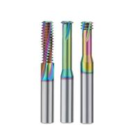Fresas para metal Fresado de rosca for acero, diente único de carburo CNC, 1, 3 dientes completos, M1.2 M1.6 M2 M2.5 M3 M4 M5 M6 M8 M10 M12