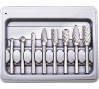 Fresas Perforadoras, SPTA 8Pc Juego de Fresas de Carburo de Tungsteno Rotary Archivos Diamante Rebabas / 6mm Vástago Herramienta Rotativa para Bricolaje Carpintería Tallado Grabado Perforación -CTBSET