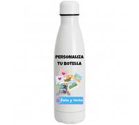 Fresh-Ko - Botella Personalizada con Foto y Texto - 500ml - Botella Térmica | Libre de BPA, Mantiene la temperatura hasta 12 horas, Personalizable, Regalo Personalizado