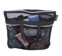Frfik Caďdy de Ducha de Malla - 10,2 Pulgadas Boļsa de Poliéster | Boļsa de Cesta de Ducha Reutilizable con Cremallera, Gran Capacidad, Caďdy Portátil para Playa, Piscina, Gimnasio, Camping