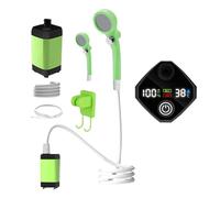 Frfik Ducha de Campamento portátil | Bomba Impermeable Recargable de 29 cm | Conjunto de Ducha Multifuncional con Pantalla LED | Batería de 6000 mAh 3 Tipos de Modo de pulverización de rociado