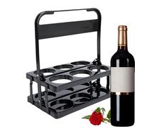 Frfik - Soporte para bebidas, soporte plegable para bebidas, soporte de 6 agujeros para entrega | Portabebidas portátil con asa para bebidas