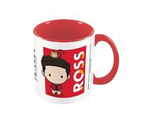 FRIENDS Pyramid International (Ross Chibi) - Taza de cerámica interior roja de 315 ml, tamaño único