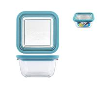 Frigoverre Future En Vidrio Transparente Con Tapa, Cuadrada Cm 12