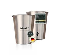 Frihed.® - Vasos para infusiones de sauna, juego de 3 unidades, vaso medidor de acero inoxidable de 350 ml, perfecto para mezclar aceites de infusión y aceites esenciales junto al cubo de sauna