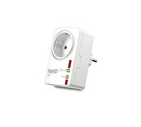 Fritz!DECT 200 International Toma de Corriente Inteligente, Smart Home, DECT ULE, Programable y Controlable a Través de Internet, Interfaz en Español, Blanco/Rojo