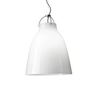 Fritz Hansen Lámpara colgante Caravaggio Opal P3 Vidrio opal blanco-cable gris plata