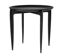 Fritz Hansen Mesa con bandeja Foldable Ø 45 cm negro