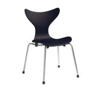 Fritz Hansen Silla infantil Liljan Midnight blue fresno pintado-cromo