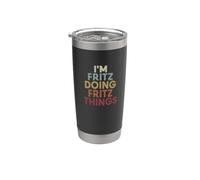 Fritz Name Fritz Personalized Name First Given Vaso térmico de acero inoxidable de doble pared