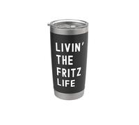 Fritz viviendo la vida de Fritz Nombre Divertido Vaso térmico de acero inoxidable de doble pared