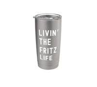 Fritz viviendo la vida de Fritz Nombre Divertido Vaso térmico de acero inoxidable de doble pared