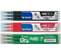 Frixion Pilot Conjunto Escolar Cartuchos De Relleno (Verde-Rojo-Negro)