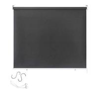 Froadp 180x140cm Toldo Vertical Exterior, Estor Enrollable de Oscurecimiento con Abrazaderas y Cadena, Privacidad Persianas Enrollables, Estores de Protección Solar para Ventanas y Puertas(Antracita)