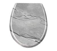 Froadp Tapa de inodoro con mecanismo de descenso automático Asiento de inodoro Asiento de WC Asiento de váter de duraplástico y acero inoxidable Antibacteriano Inodoro para todos los inodoros