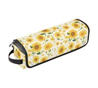 FRODOTGV Buffalo - Estuche de viaje para rizador de pelo verde a cuadros para mujer, funda de transporte de doble capa de gran capacidad y alfombrilla resistente al calor con cremallera para