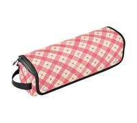FRODOTGV Red Buffalo Check - Organizador de herramientas para el cabello 2 en 1 con alfombrilla extraíble resistente al calor, a prueba de polvo, bolsa alisadora de pelo para alisadores de pelo