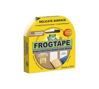 Frog Tape Cinta adhesiva amarilla para pintores de superficies delicadas, 24 mm x 55 m, pintura y decoración de interiores para líneas nítidas y sin sangrado de pintura