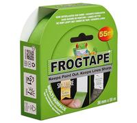Frog Tape Multi Surface Cinta de Carrocero Verde 36mm x 55m, Tecnología PaintBlock, Cinta de Pintor para Madera Cristal y Metal, Bordes Muy Nítidos, Retirada Sin Residuos, Multisuperficie