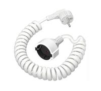 Frogetu Cable de Extensión Schuko,Prolongador Cable Electrico,Cable Espiral 3 x 1,0 mm²,Espiral de Contacto de Protección Extensible