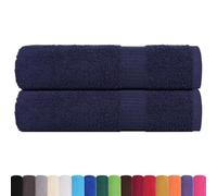 FROGN - Toallas de baño de 2 piezas, color azul marino, 100 x 150 cm | 360 g/m², algodón hilado en anillo, lazo para gancho, lavable a máquina, uso doméstico