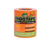 FrogTape Cinta de pintor naranja de grado profesional [alta adherencia]: 1.41 in. x 60 yds. (naranja) / 4-paquete