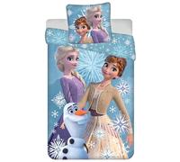 Jerry Fabrics Juego de ropa de cama Disney Frozen diseño Anna y Elsa Funda y edredón 135/140x200