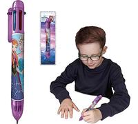 Frozen - Bolígrafos multicolor retráctiles 6 en 1, diseño de arcoíris, 6 colores, para niños, oficina, escuela, estudiantes, regalo de Disney a partir de 3 años