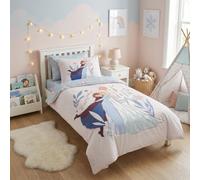 Frozen Funda Nórdica Cama 90 140x200 + Funda Almohada 65x65 Algodón Elsa | Ropa de cama reversible | Algodón natural transpirable Oeko-Tex | Olaf Disney | Niña 3-10 | Regalo | Lavable a máquina