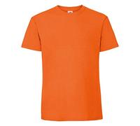 Fruit of the Loom - Camiseta de algodón para Hombre (L/Naranja)