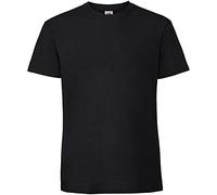Fruit of the Loom - Camiseta de algodón para Hombre (XL/Negro)