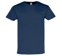 Fruit of the Loom - Iconic 195 Ringspun Premium T | Camiseta para hombre y mujer - 100% algodón, de alta calidad y suave, ideal para el día a día, azul marino, 3XL