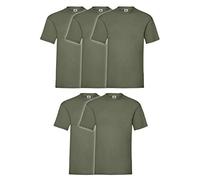 Fruit of the Loom Paquete de 5 camisetas de tejido económico de peso medio, XXXL