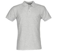 Fruit of the Loom Polo 65/35 | Polo de fácil cuidado de 65% poliéster (reciclado) y 35% algodón - Clásica tira de tres botones - lavable hasta 60 °C, gris, M