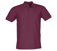 Fruit of the Loom Polo 65/35 | Polo de fácil cuidado de 65% poliéster (reciclado) y 35% algodón - Clásica tira de tres botones - lavable hasta 60 °C, granate, M