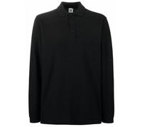 Fruit of The Loom - Polo de Manga Larga para Hombre (Talla XL), Color Negro